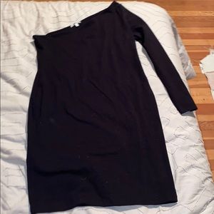 One shoulder little black dress